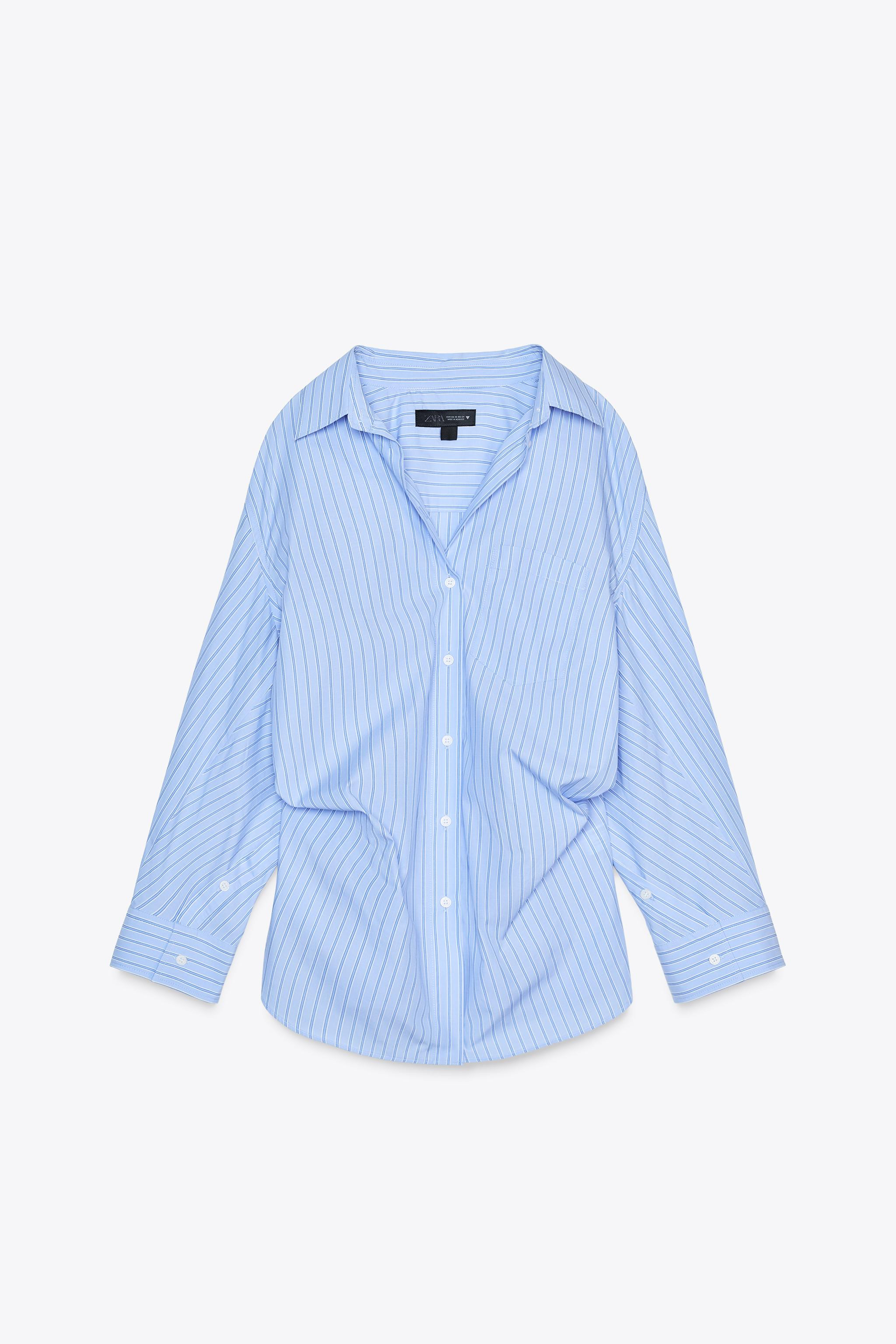 OVERSIZE STRIPED POPLIN SHIRT | Zara US
