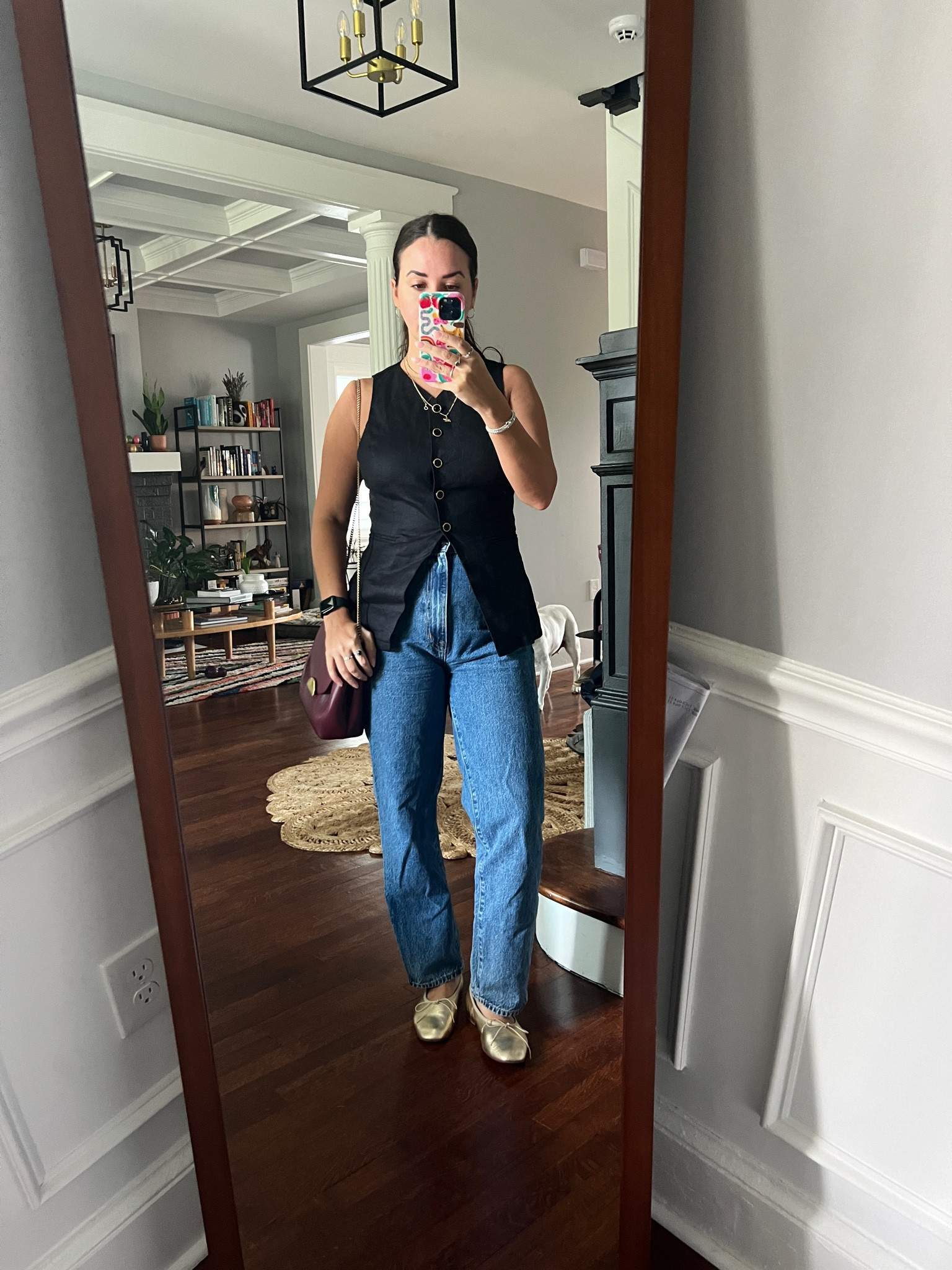 Vest. Black vest. Reformation vest. Slvrlake jeans. Gold flats. Casual style.

#LTKSaleAlert #LTKStyleTip #LTKShoeCrush