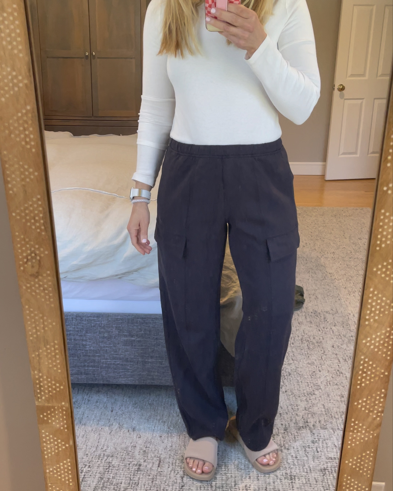 I’m obsessed with these new cargo pants from Lululemon. I wear a lot of athleisure and it’s important to me to feel comfortable but also pack a punch with style.  Runs TTS but if you wanted a more fitted look I could have definitely sized down.   

#LTKmidsize #LTKfitness #LTKover40