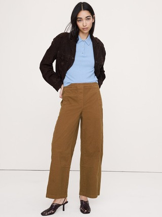 Mid-Rise Relaxed Painter Pull-On Pant | Banana Republic (US)
