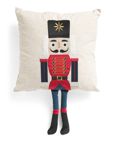 20x20 Linen Nutcracker Pillow | TJ Maxx