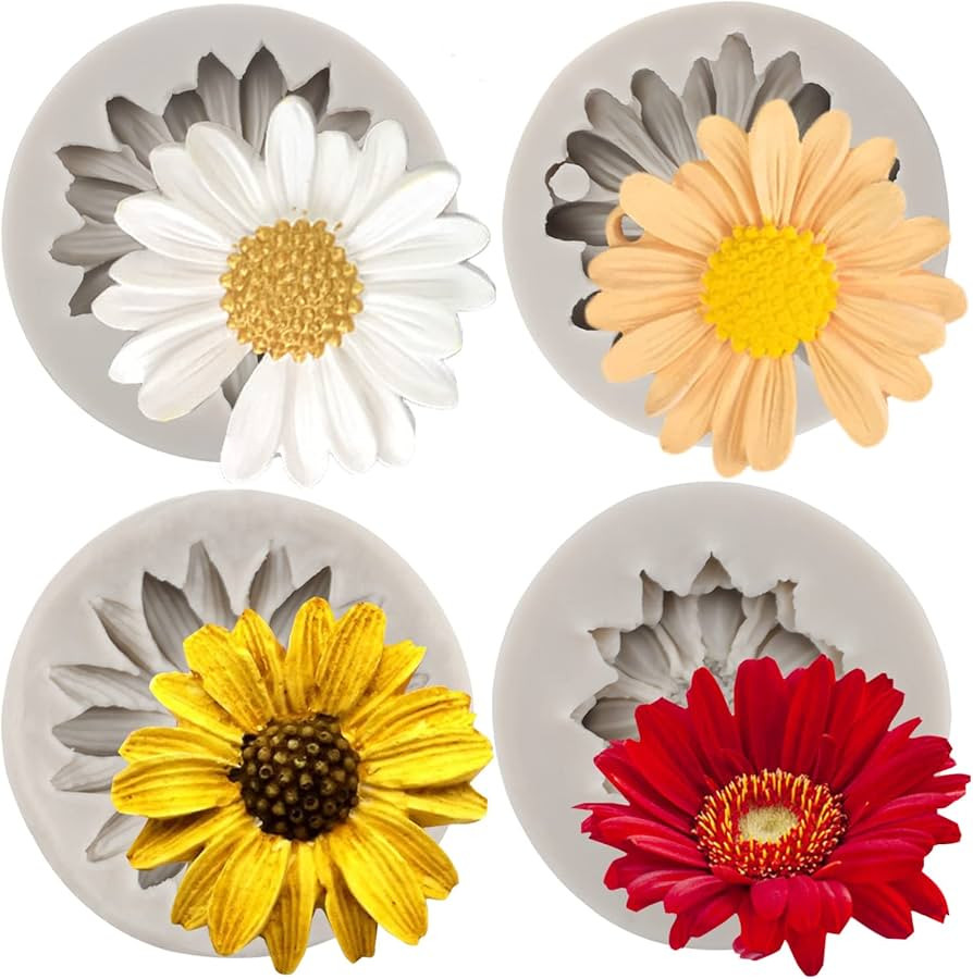 Chrysanthemum Flower Silicone Mold Daisy Flower Fondant Molds For Cake Decoration Cupcake Topper ... | Amazon (US)