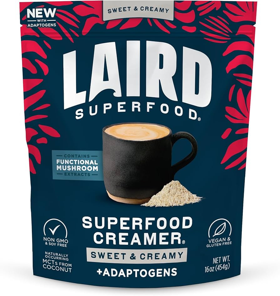 Laird Superfood Non-Dairy Coconut Powder Creamer - Sweet & Creamy + Adaptogens - Superfood Creame... | Amazon (US)