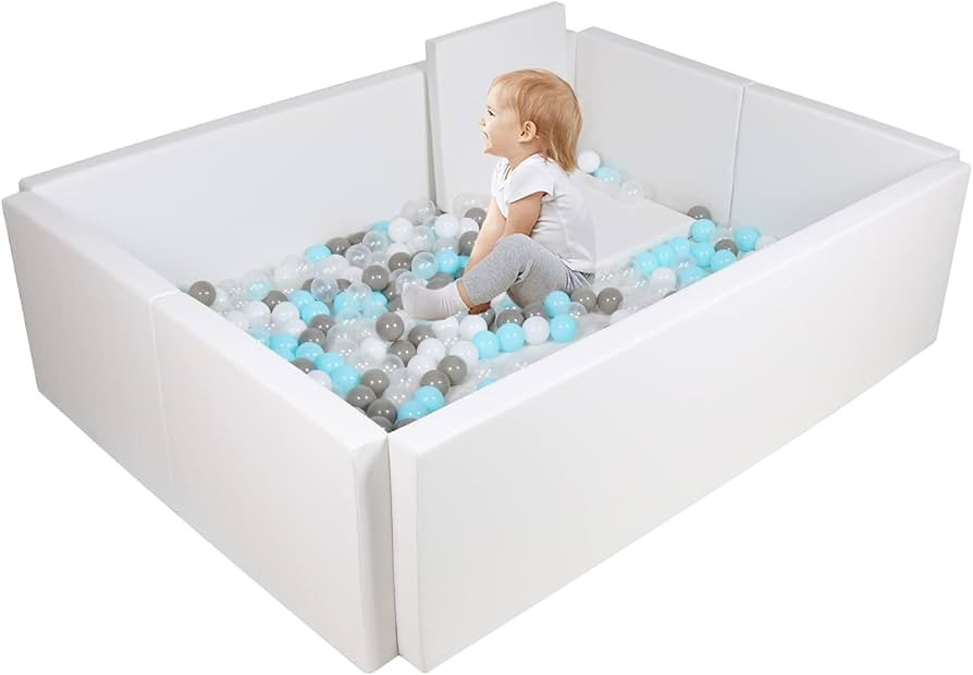 TRENDBOX Super Large Soft Foam Ball Pit Foldable Sponge Crawling Fence Children's Playground - Pi... | Amazon (US)