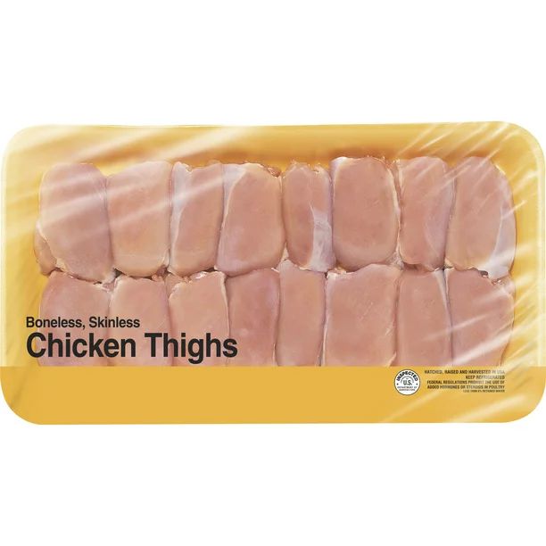 Freshness Guaranteed Boneless Skinless Chicken Thighs Family Pack, 4.7 - 5.6 lb - Walmart.com | Walmart (US)