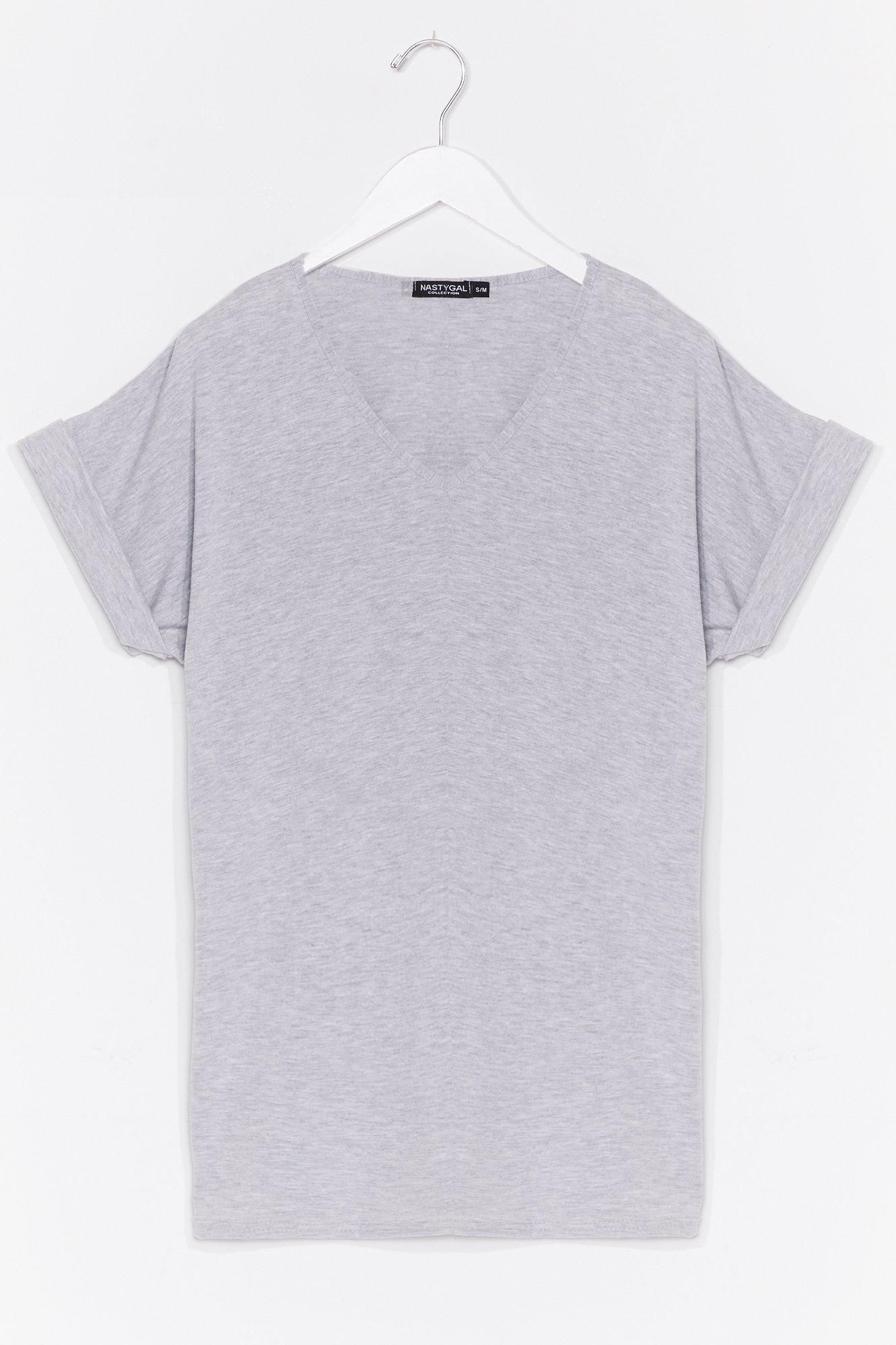 Womens Leave It to V-Neck Relaxed Tee - Grey | NastyGal (US & CA)