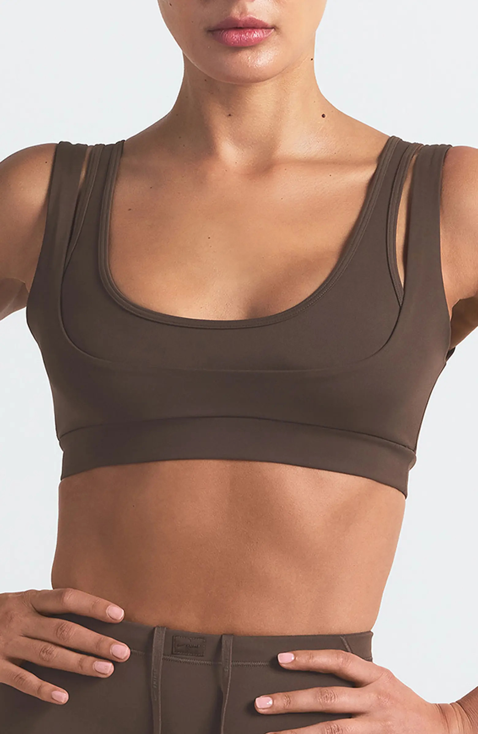 Matte Double Strap Scoop Bra | Nordstrom