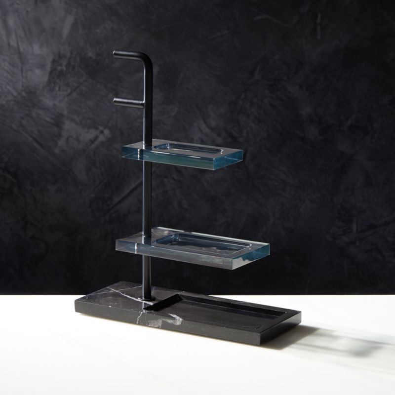 Black Marble Get Organized Small Tabletop Storage + Reviews | CB2 | CB2