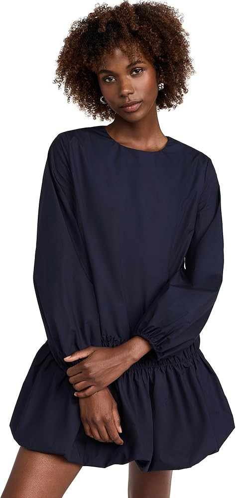 English Factory Women's Bubble Hem Dress, Navy, XS at Amazon Women’s Clothing store | Amazon (US)