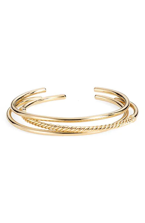 SOKO Uzi Set of 3 Bangle Bracelets in Gold at Nordstrom, Size Small | Nordstrom