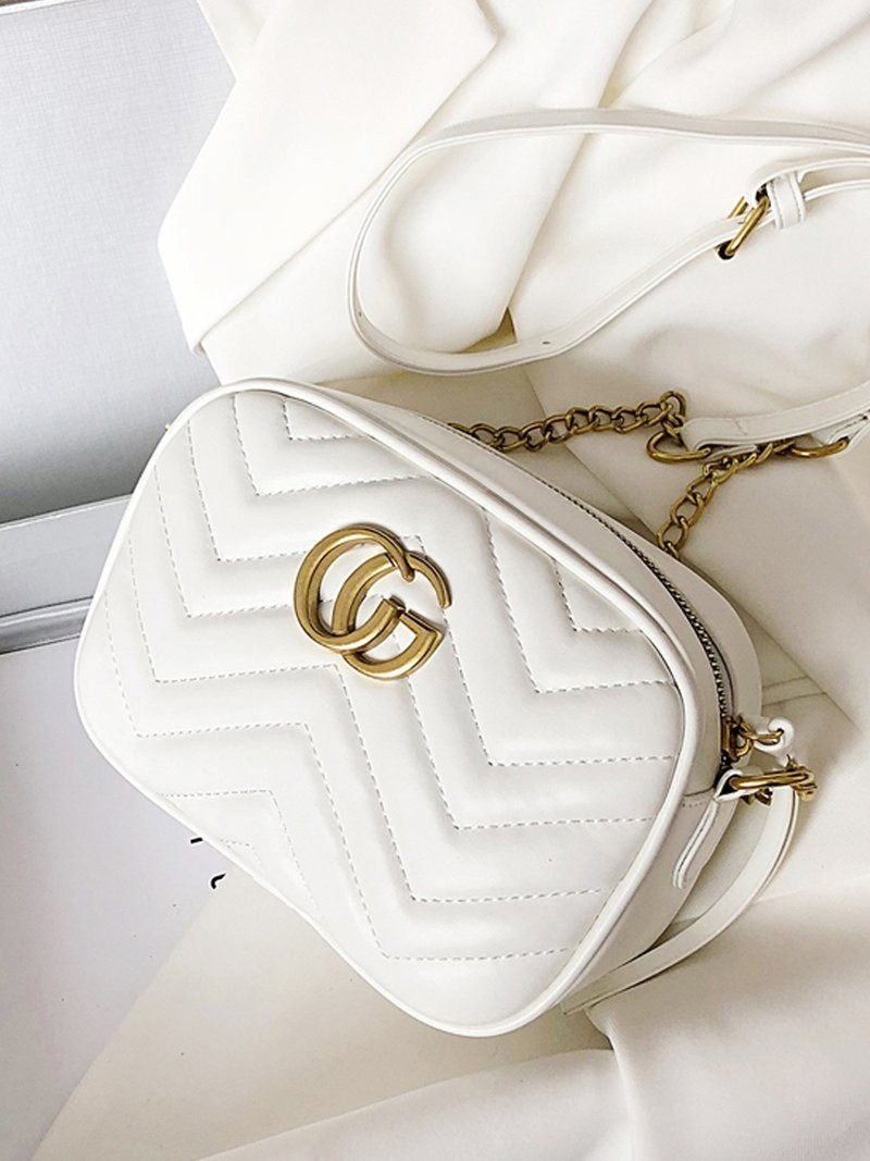 'Bonnie' Chevron Chain Crossbody Bag (5 Colors) | Goodnight Macaroon