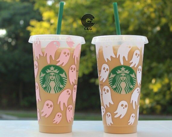 Halloween Starbucks Cup - Spooky Season Ghost Starbucks Cup - Halloween Ghost Pumpkin Bats Tumble... | Etsy (US)