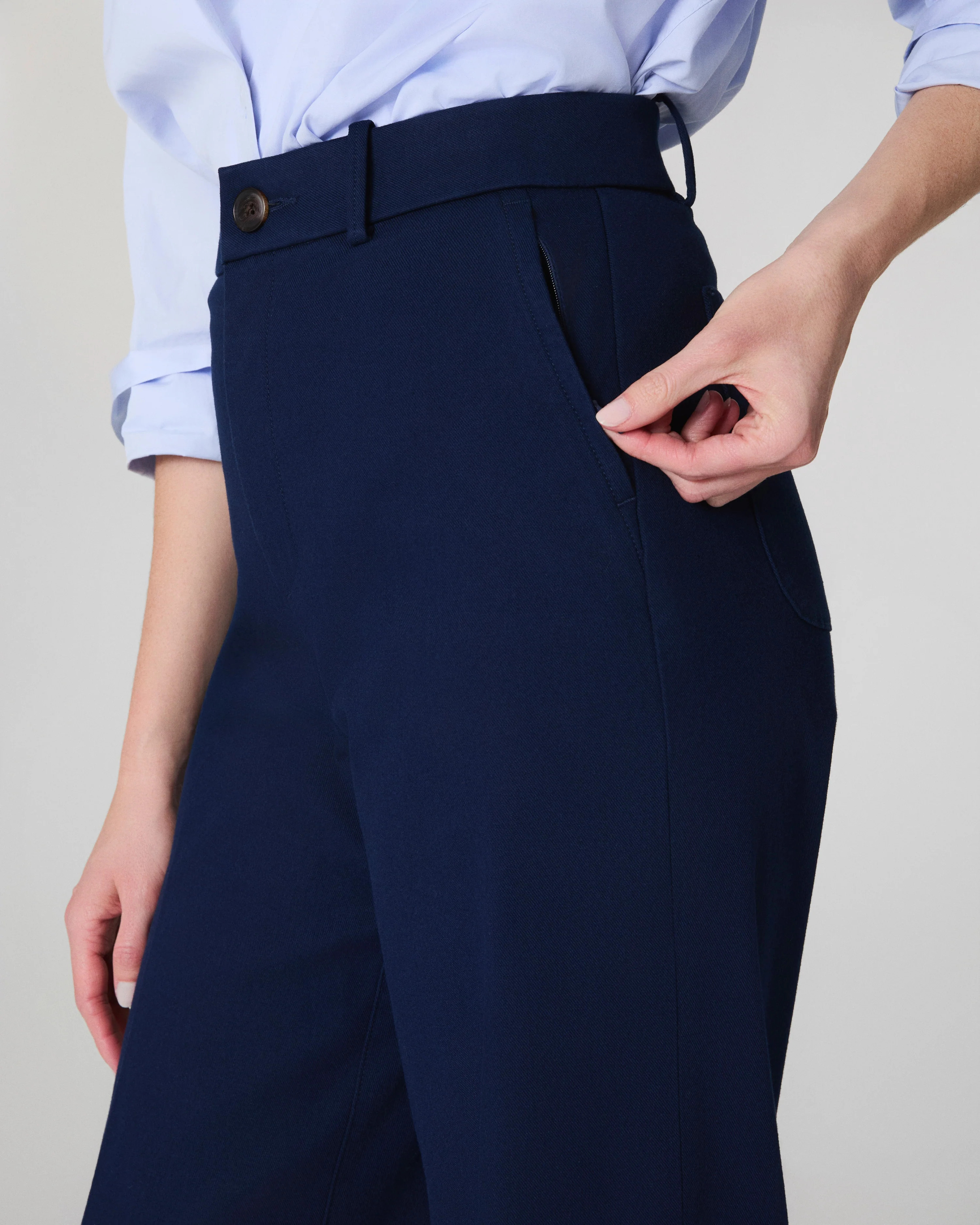 Stretch Twill Wide Leg Pant with Smoothing | SPANX | Spanx