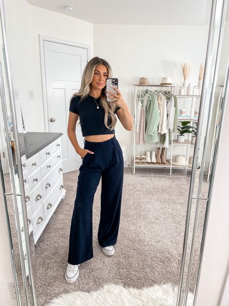 two closet staples you’ll want to have in your closet for year round 🫶🏼 I’m wearing a xs in the Abercrombie baby tee (it’s full length but I have it cropped here) and 25 short in the Abercrombie trousers! I’m 5’2! 

#LTKunder100 #LTKSeasonal #LTKstyletip