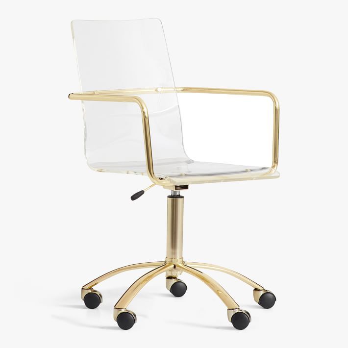 Paige Acrylic Swivel Desk Chair | Pottery Barn Teen