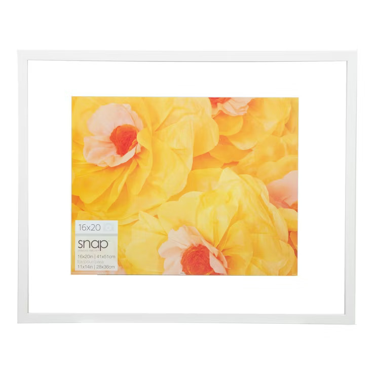 20.9" x 16.9" Float To 11" x 14" Frame White - Gallery Solutions | Target