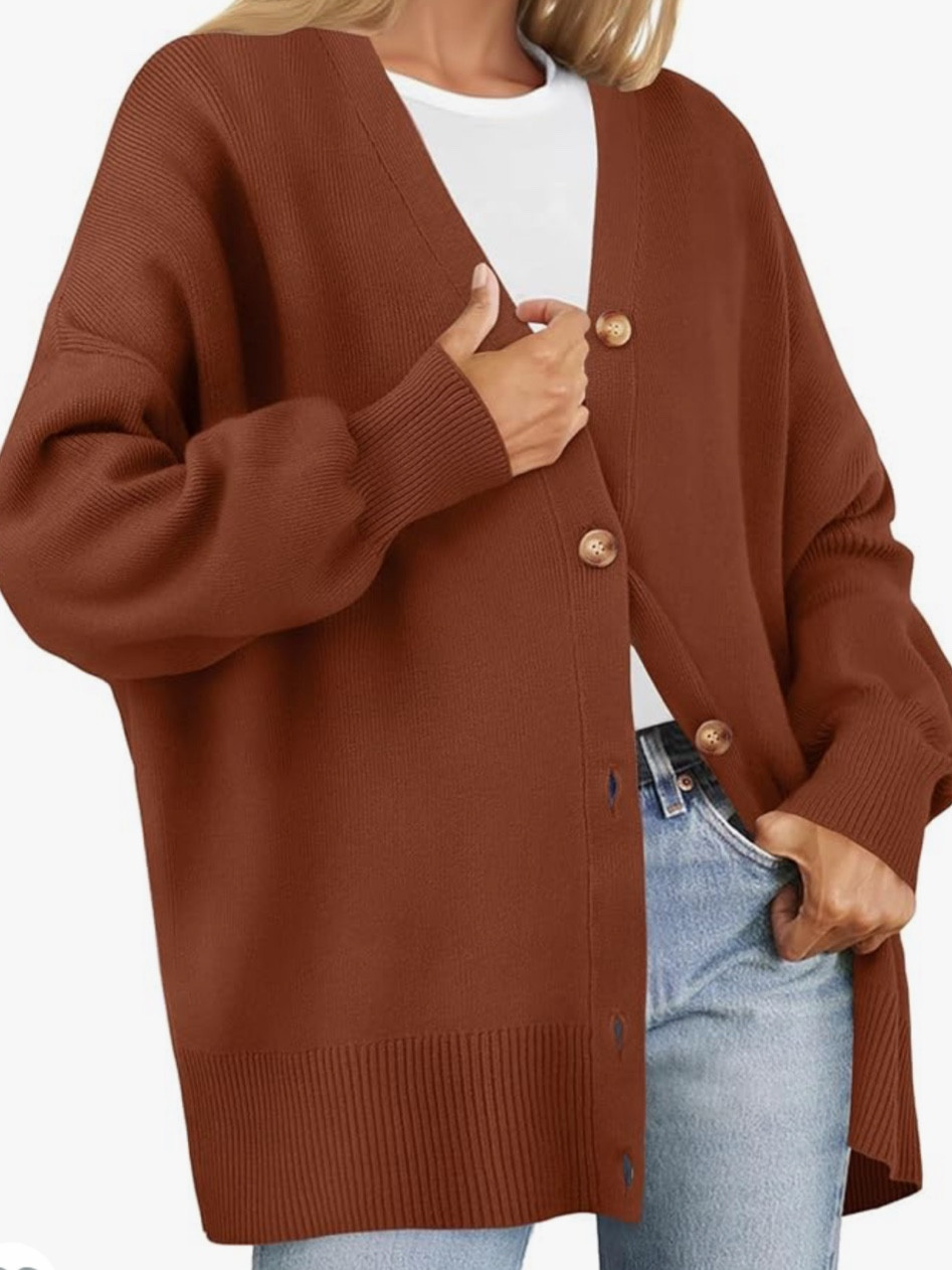 Oversized Amazon button cardigan! 

#LTKGiftGuide #LTKHoliday #LTKSeasonal