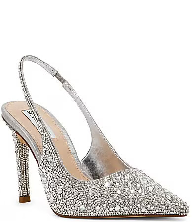 Steve Madden Reyes Rhinestone Leather Slingback Stiletto Pumps - 6.5 | Dillard's
