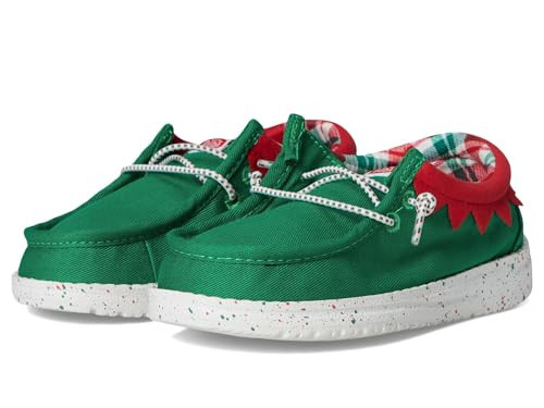 HEYDUDE Men's Kid Wally Holiday ELF (Toddler), Green/Red, 6 Medium | Amazon (US)