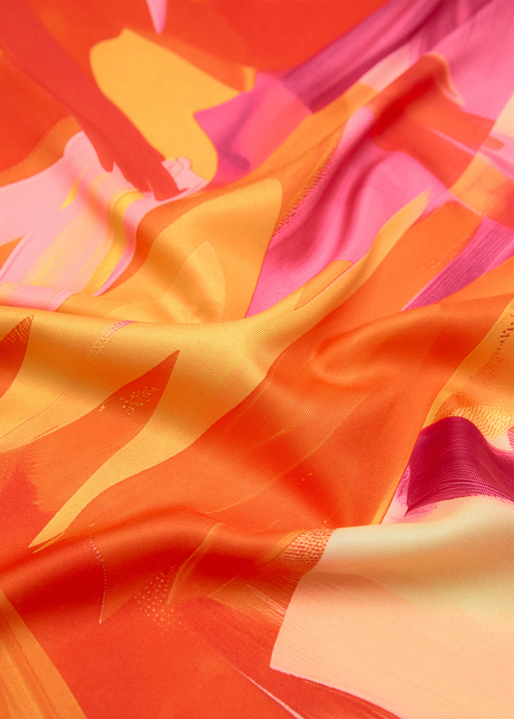 Abstract-print satin scarf | Mango (US/MX/AU)