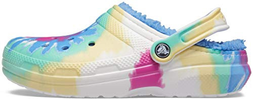 Crocs Classic Lined Tie-Dye Clog Powder Blue/Multi Men's 4, Women's 6 Medium | Amazon (US)