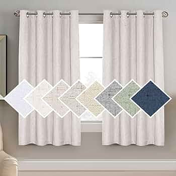 H.VERSAILTEX 100% Blackout Curtain for Bedroom 63 Inches Long Grommet Linen Face Full Light Block... | Amazon (US)