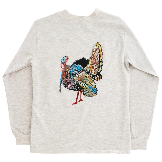 J. Bailey Long Sleeve Logo Tee- Turkey on Oatmeal | The Bailey Boys