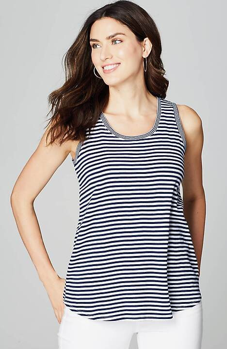 Pima Back-Pleat Tank | J. Jill