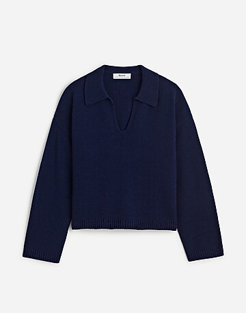 Cashmere-Wool Blend Polo Sweater | Madewell | Madewell