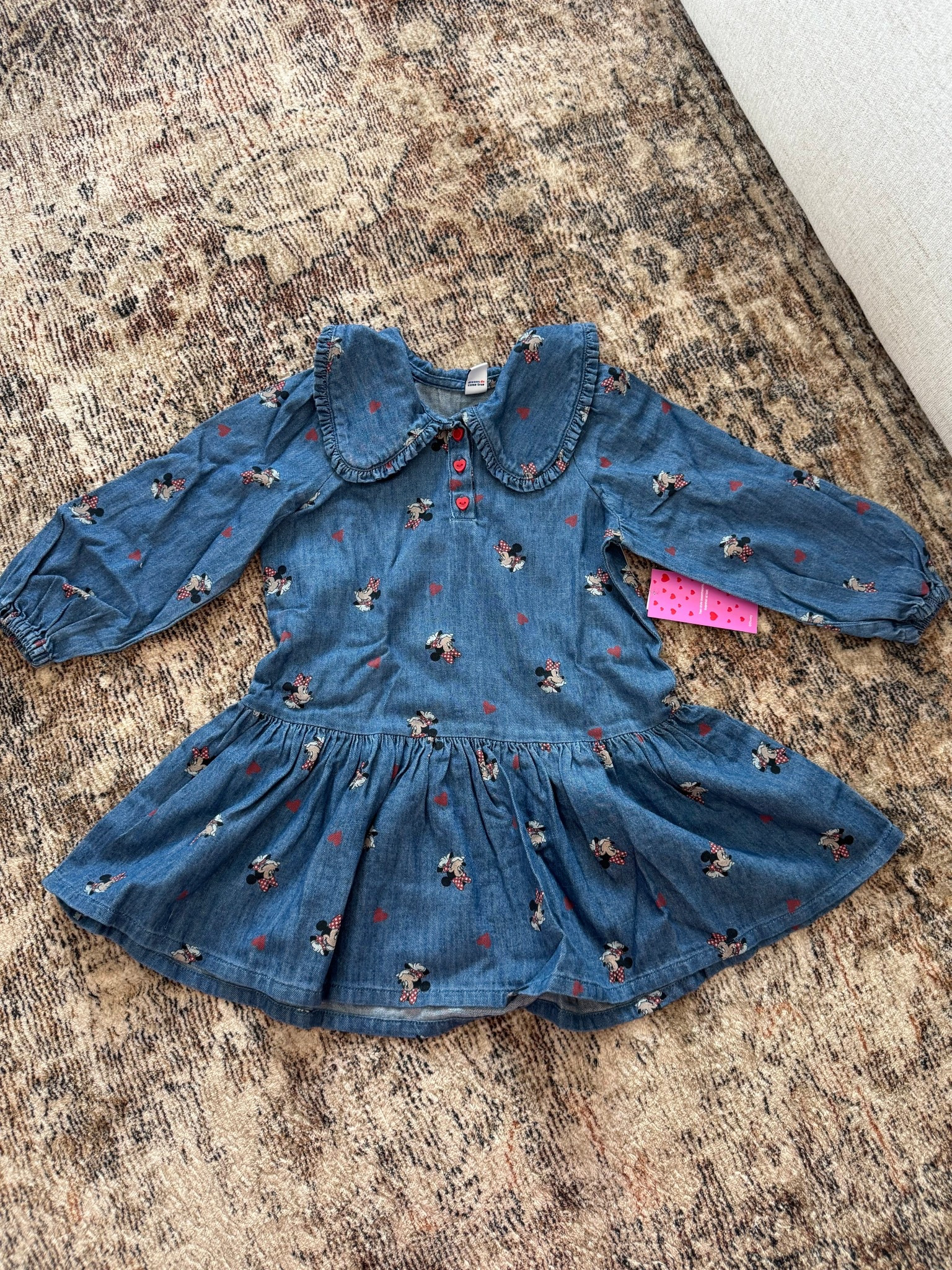 Grabbed the girls these cute Minnie denim collared dresses❤️❤️ perfect for Disney trips ON SALE UNDER $15! 

#LTKValentine #LTKKids #LTKTravel