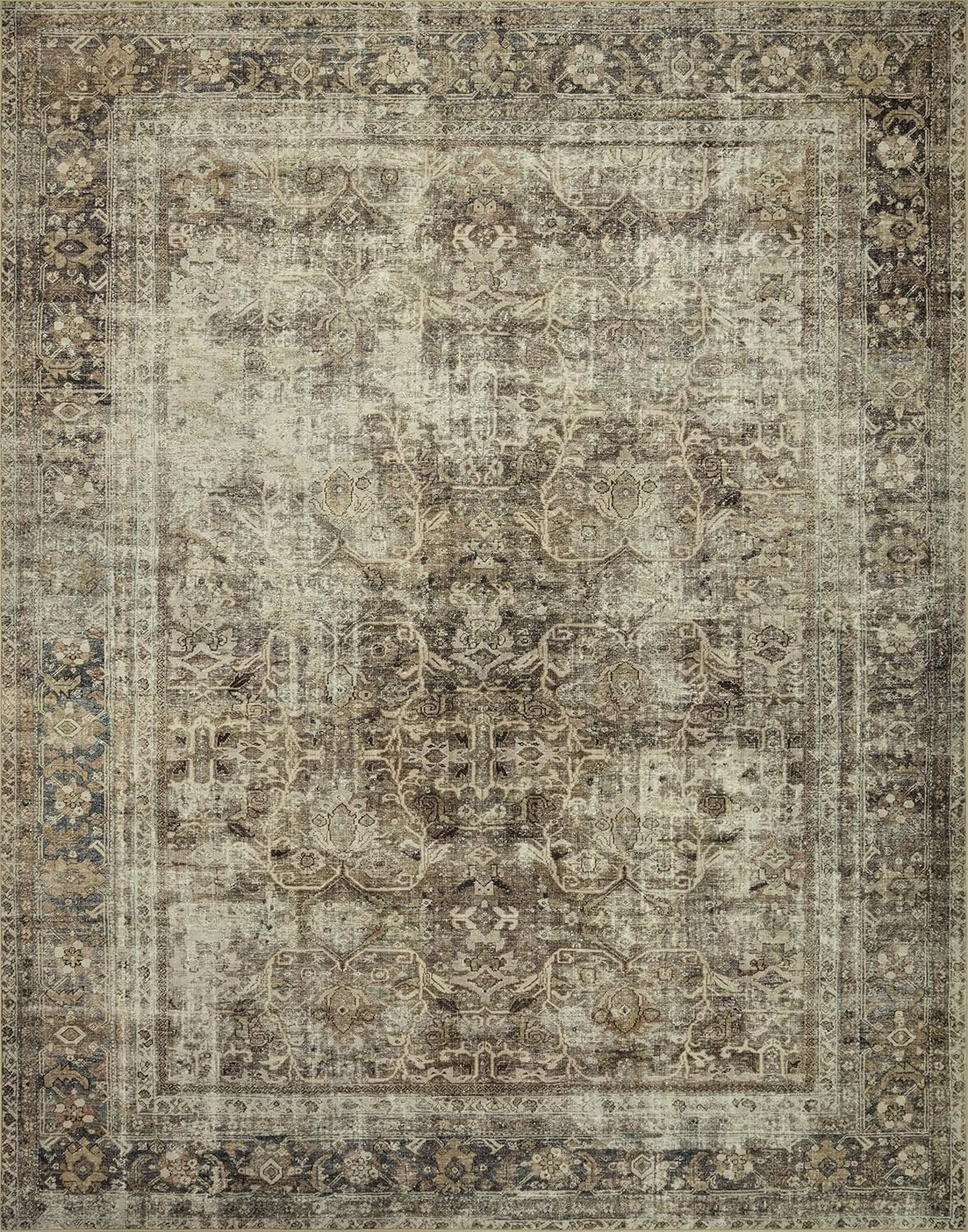 Loloi Magnolia Home by Joanna Gaines Sinclair Collection SIN-01 Pebble/Taupe 7'-6" x 9'-6", .25" ... | Amazon (US)