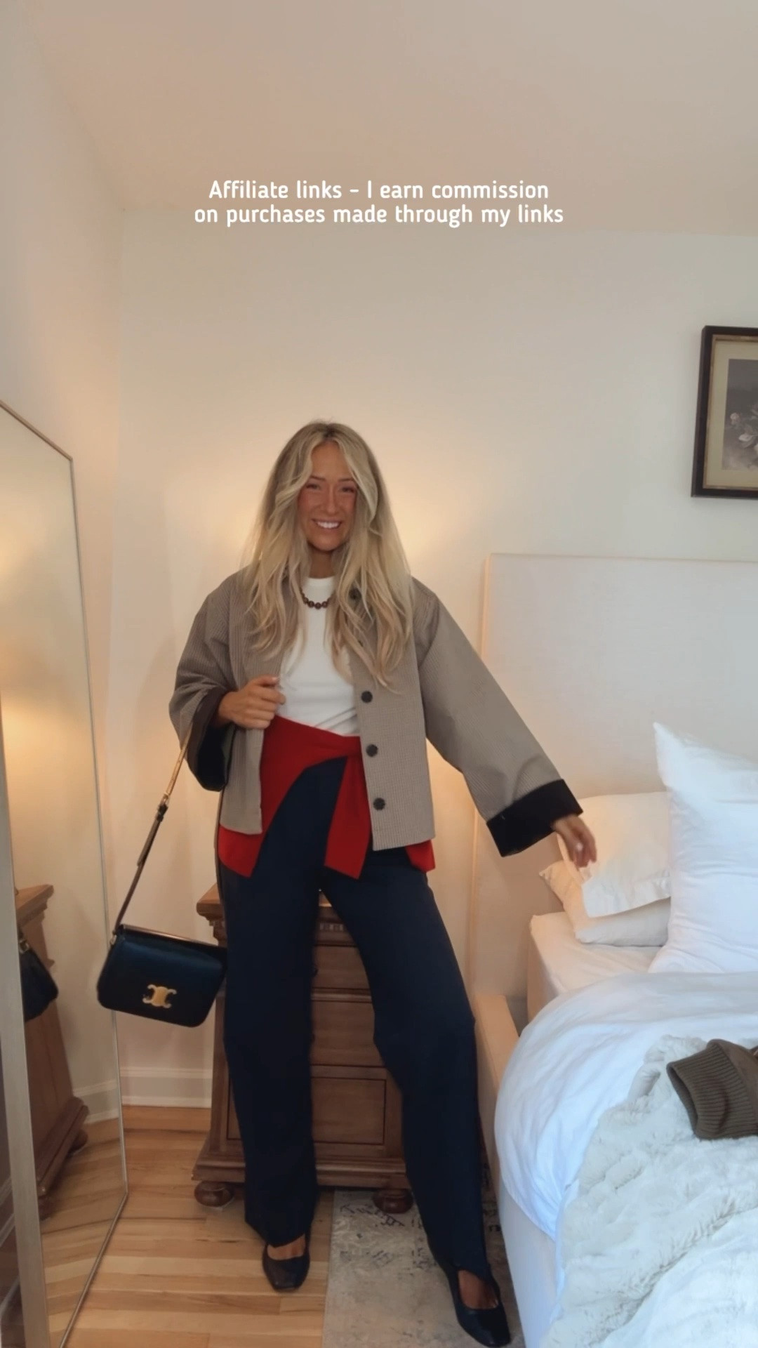 Affiliate links - I earn commission on purchases made through my links

Chic fall outfits
Plaid barn jacket
Black pants
Fall fashion trends
