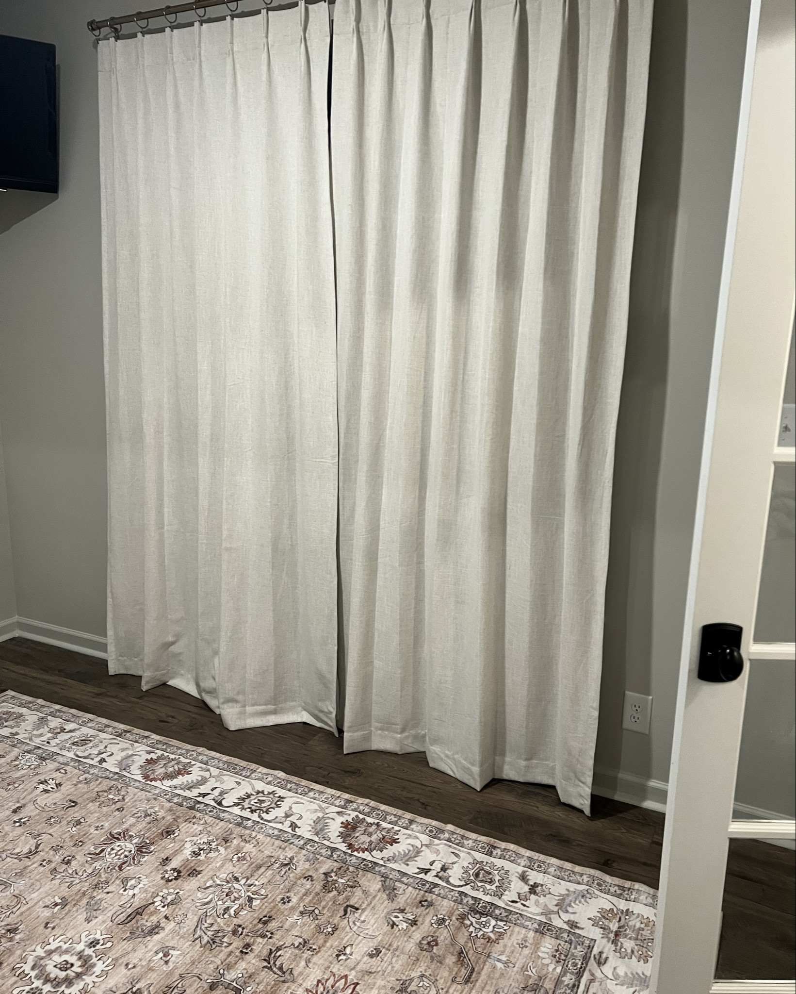 A little update on the smart gym/office makeover. Got these gorgeous pleated curtains for  $75 and this 6x9 machine washable rug for only $76!!! It’s originally priced $109 but has a $33 off coupon you can apply at checkout. They also have a gorgeous blue color but I needed to take a break from blue in this house so I went with the “yellow” one and it’s gorgeous! Can’t wait to move the desk in here tomorrow and HOPEFULLY received our smart gym!

#LTKFindsUnder100 #LTKHome #LTKFitness