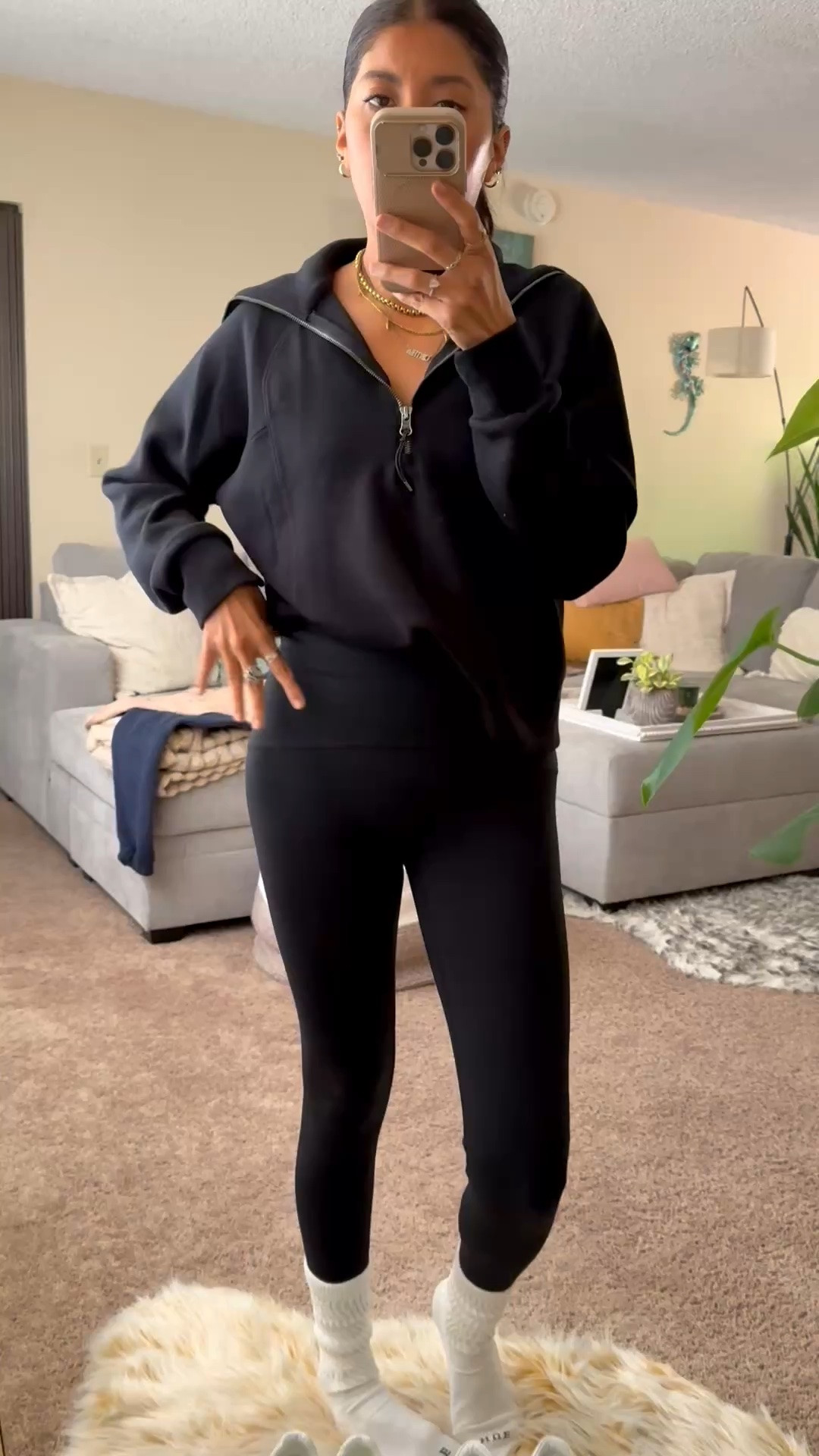 Living in this @Spanx  Air Essential Half-Zip Pullover and Booty Boost Leggings! Perfect for a casual day, running errands, working out, or working from home. Styled with my comfy vegan sneakers, belt bag, hat, and sunglasses for that effortless chic vibe. 💕 #SpanxStyle 

Spanx pullover, Booty Boost leggings, casual day style, workout outfit, athleisure look, run errands outfit, work from home style, vegan sneakers, belt bag style, chic accessories, Spanx outfit, gifts for her, holiday gift guide, travel outfit, cozy style, casual chic look.

#LTKfitnessgoals #LTKOver40 #LTKSaleAlert