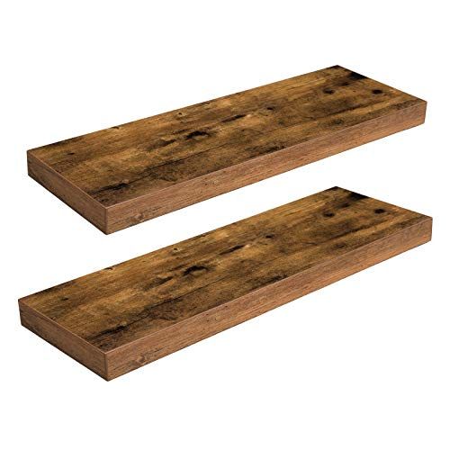 Willow & Grace Rustic Farmhouse Shelves - Natural 24 inch Floating Shelves, Easily Mounted | Perfect | Amazon (US)