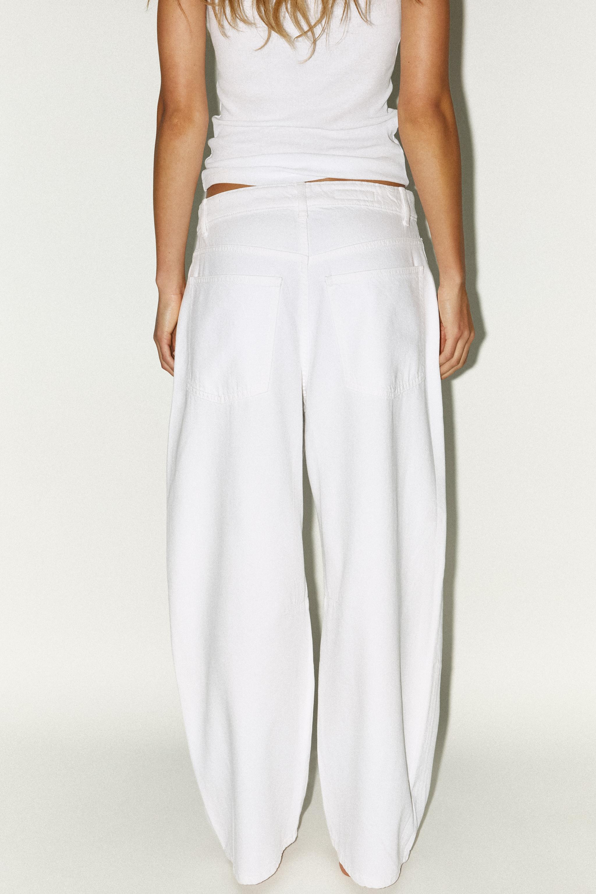 TRF BAGGY BALLOON MID-WAIST JEANS | Zara UK