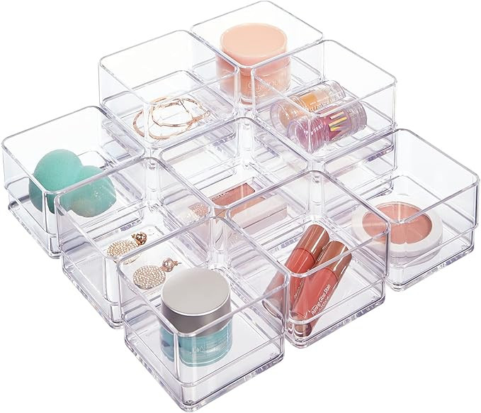 STORi Clear Plastic Drawer Organizers 3" x 3" x 2" | Set of 12 | Amazon (US)