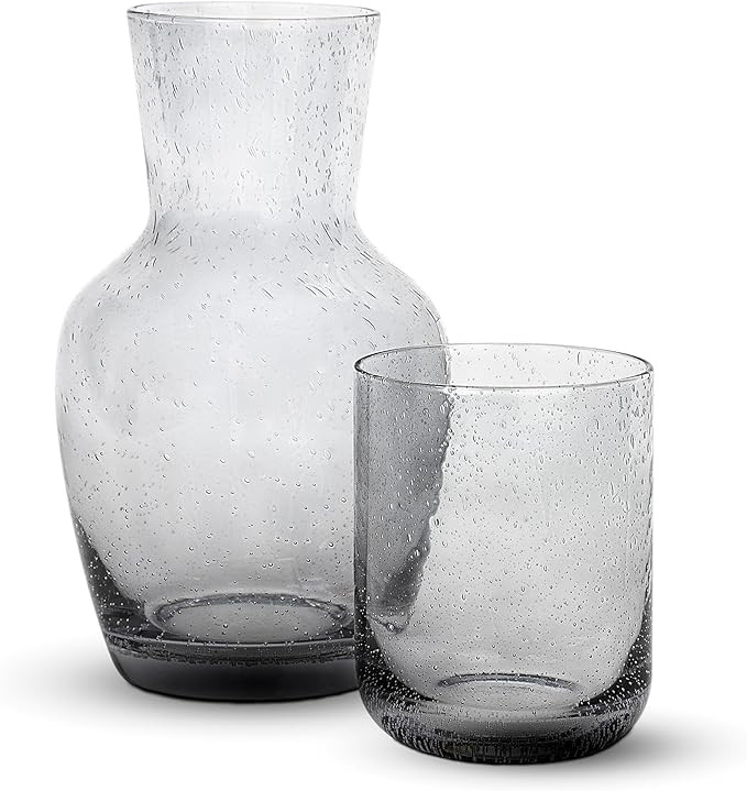 Bruno Magli Bubble Carafe | 2-Pc Set | Drinking Glass Tumbler Doubles as a Lid | Water Pitcher wi... | Amazon (US)