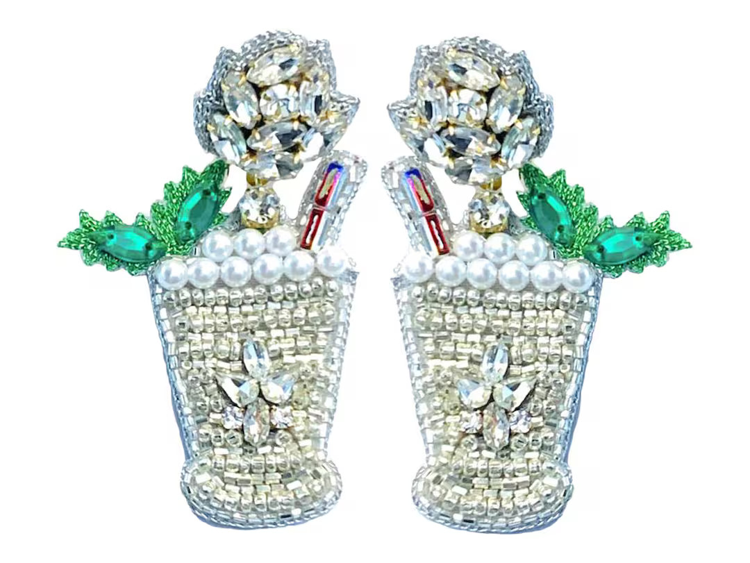 Mint Julep Earrings, Kentucky Derby Earrings, Derby Earrings | Etsy (US)