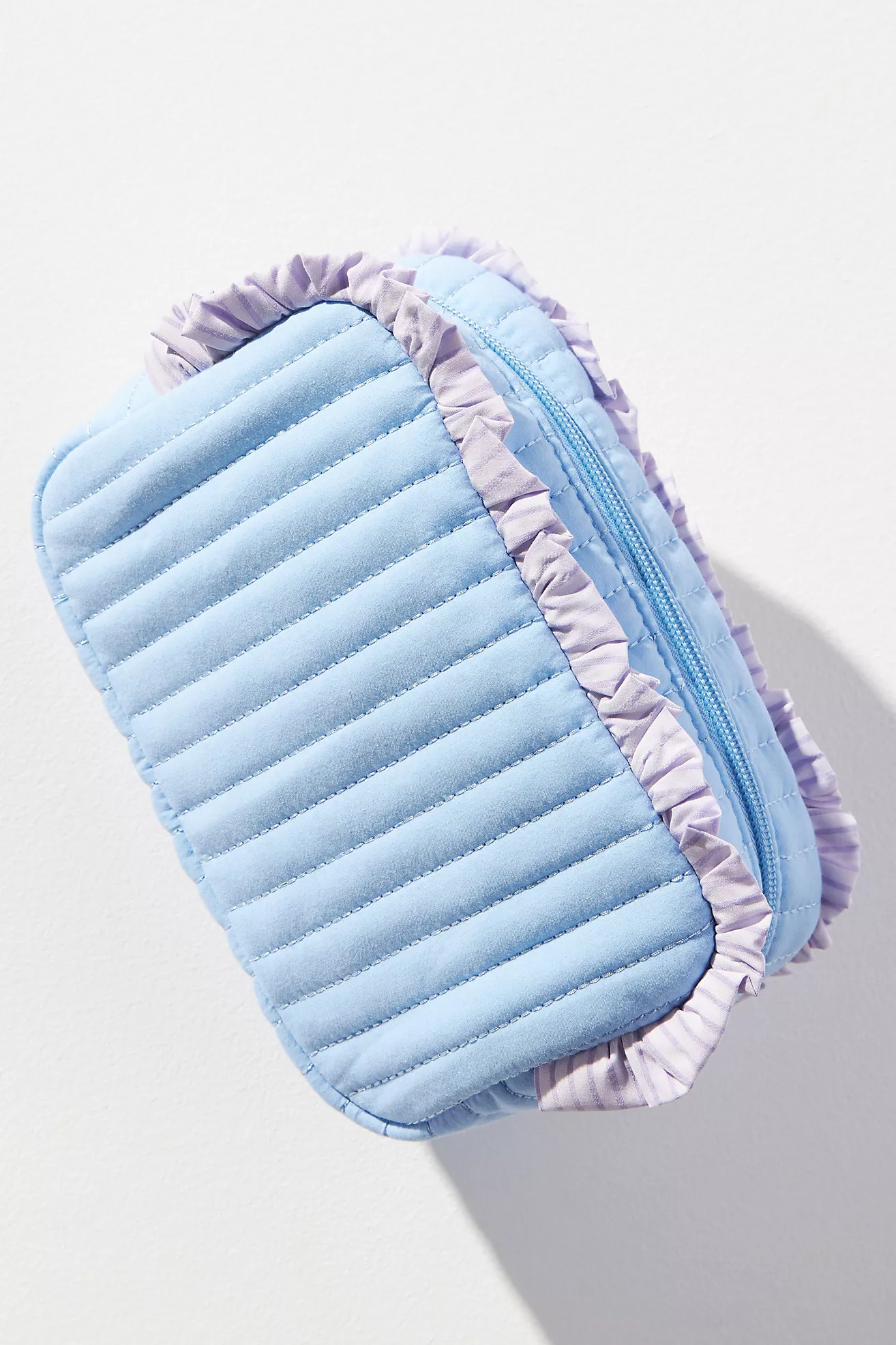 Ruffle Quilted Cosmetic Bag | Anthropologie (US)