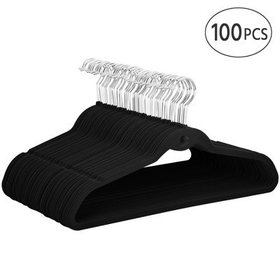 Yaheetech Non Slip Velvet Clothing Hangers, 100 Pack, Black | Target