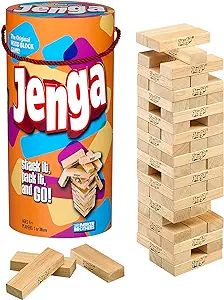 Hasbro Gaming Jenga Wooden Blocks Stacking Tumbling Tower Kids Game Ages 6 and Up (Amazon Exclusi... | Amazon (US)