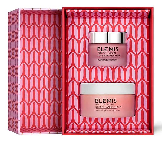 ELEMIS The Pro-Collagen Gift of Rose Cleanse & Hydrate Set - QVC.com | QVC