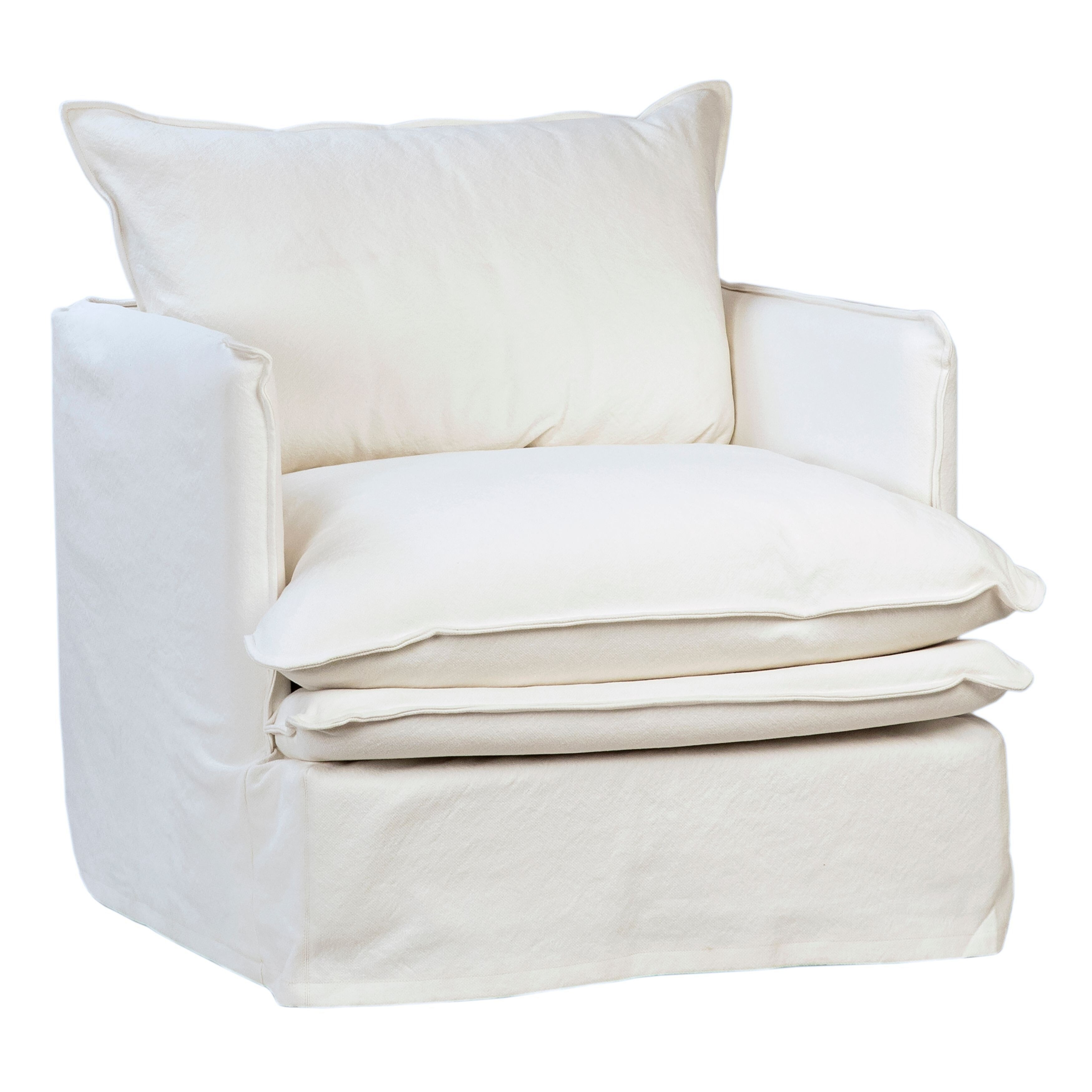 Lauren White Slip Cover Style Accent Chair | Bed Bath & Beyond