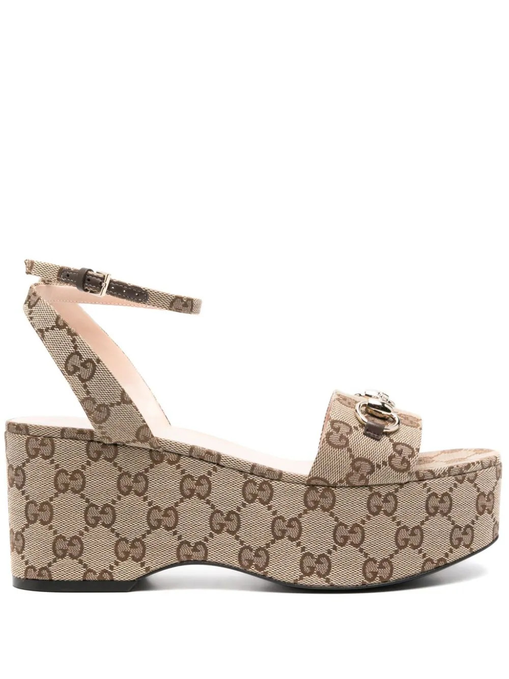 Gucci 75mm Horsebit flatform sandals - Neutrals | Farfetch Global