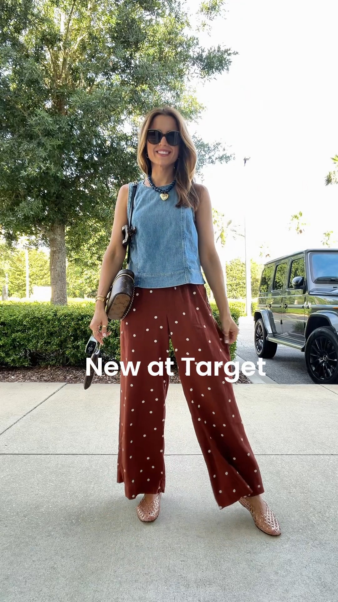 New at Target! Summer outfit. Elevated casual outfit. Mom outfit. Business casual outfit. Vacation outfit. I love these linen-blend wide leg pants + length options! Wearing XS short - runs big so size down! I added a stretchy belt to the top of the waist band to cinch it in. XS in denim top. Jelly ballet flats run a smidge big and are whole sizes only. I’m a 6.5 and did a 6.

#LTKootd #LTKPetite #LTKTravel