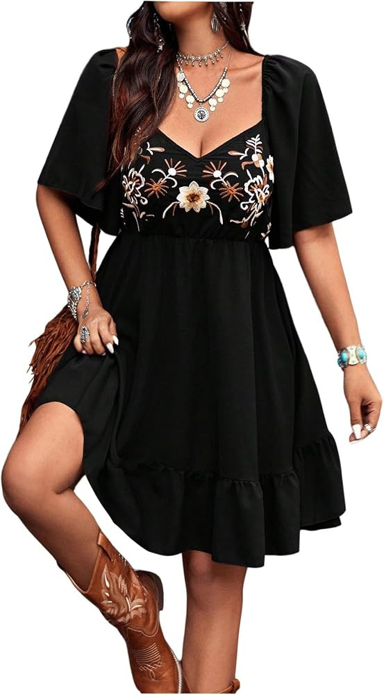 BEAUDRM Women's Boho Western Cowgirl Dress Vacation Country Outfits | Amazon (US)
