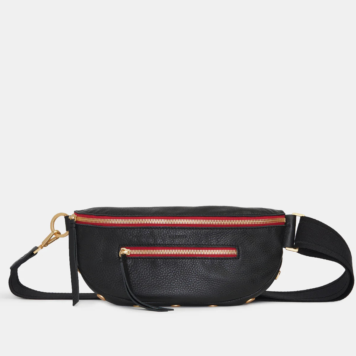 Charles Crossbody | Black/Brushed Gold Red Zip 840220512811 | Hammitt (US)