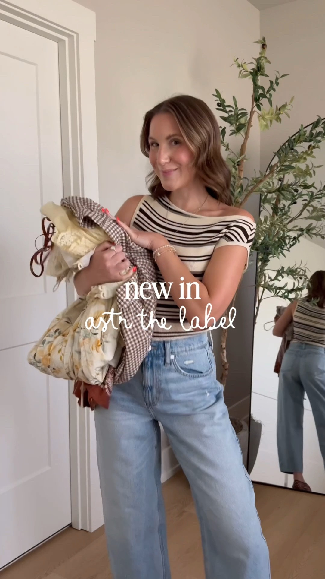 New in from @ASTR the Label  🤩 wearing these finds right into fall. Use code ASHLEYG15 for 15% off

Astr the label, transition style, outfit ideas, barrel jeans, Amazon accessories, dolce vita, Steve Madden