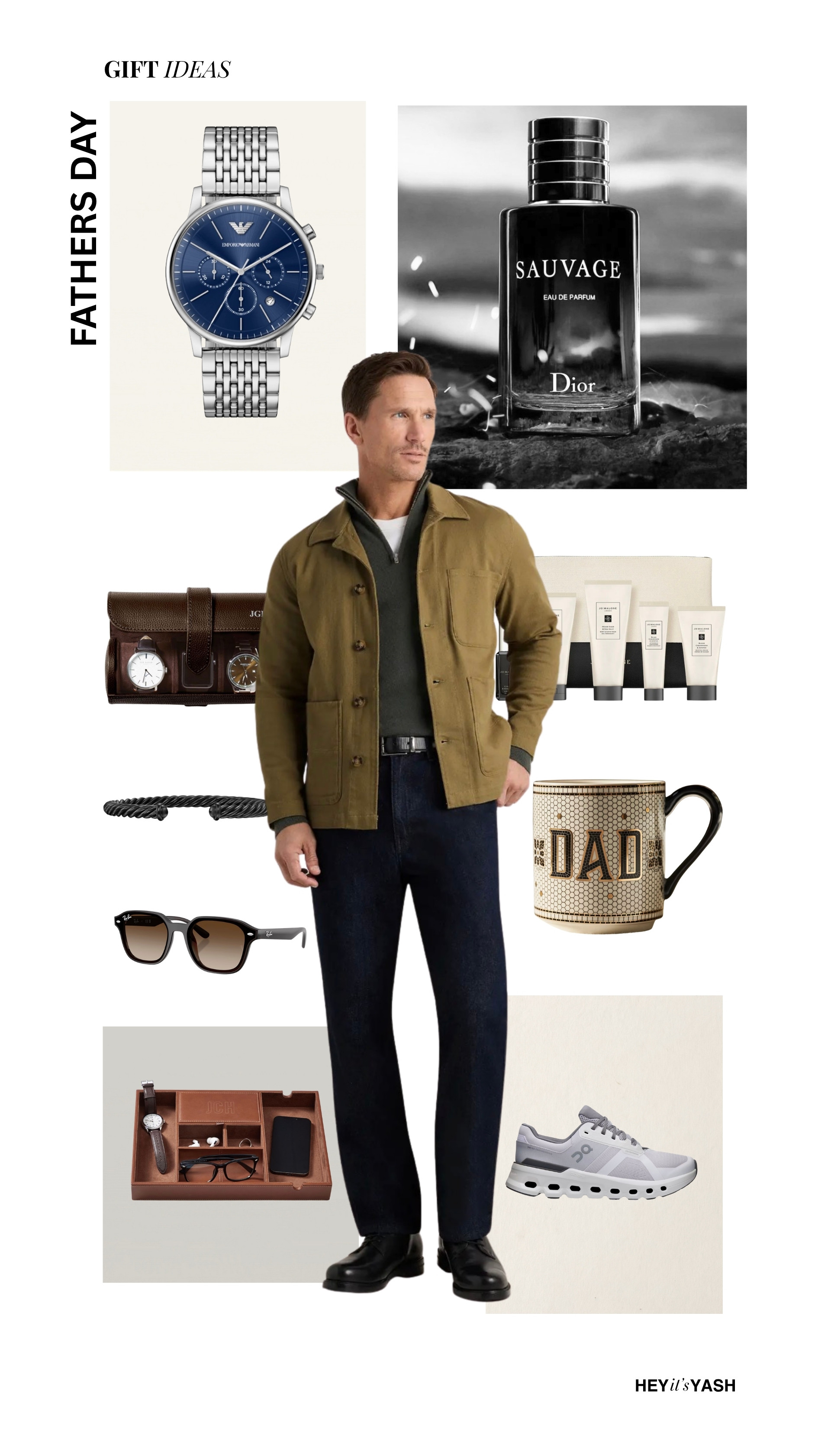 everything your dad actually wants but won't ask for. Father's Day sorted. #FathersDay #FathersDayGifts #GiftIdeasForDad #GiftGuide #MensGifts #DadGifts #FathersDayGiftGuide #GiftsForHim #MensFashion #HeyItsYash #MensStyle #QuietLuxury #ElevatedGifts #DiorSauvage #EmporioArmani #DavidYurman #RayBan #OnRunning #JoMalone #ForTheDads 

 #LTKHome #LTKTravel #LTKMens